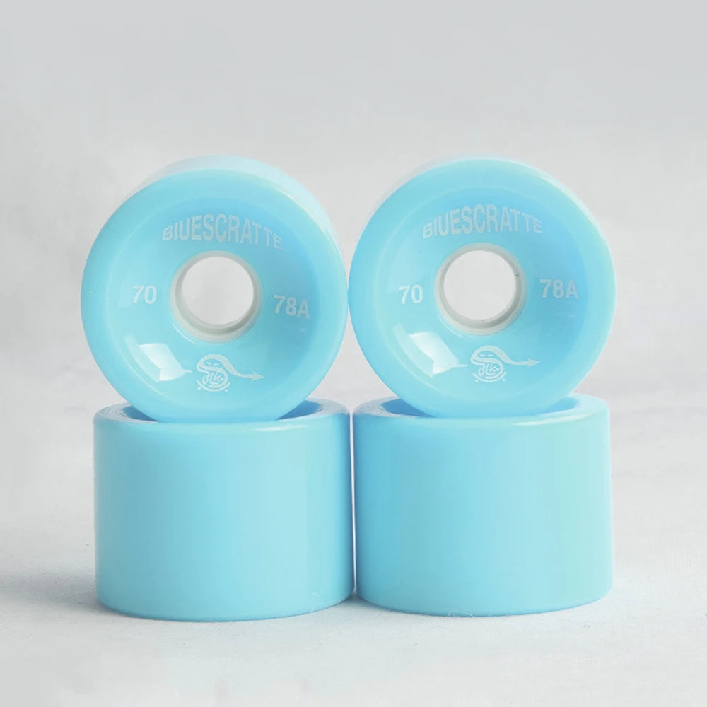 4pcs 70mm 51mm 80 duro Longboard Wheel for 70mm Skateboard Tire 80A Durable Elastic PU Ruedas for Road Street Skate Board Rodas