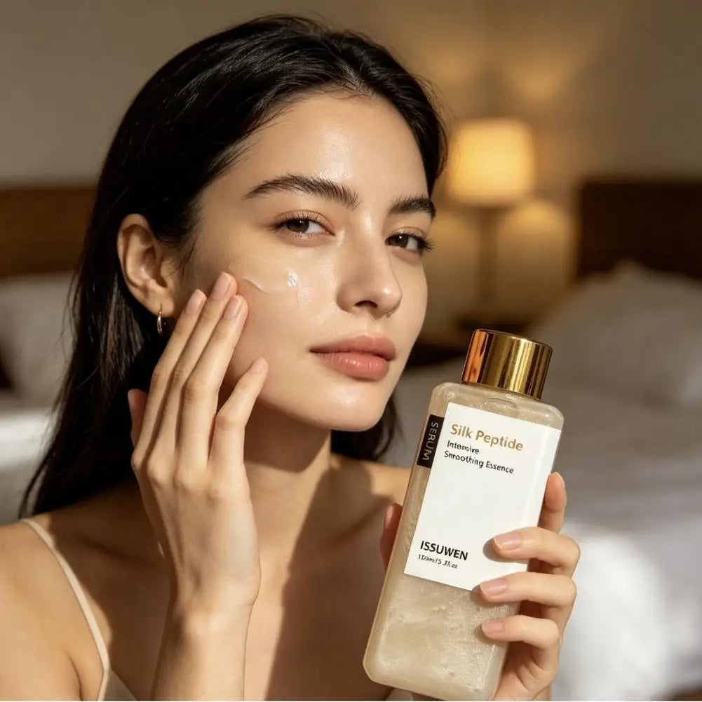 Silk Peptide Intensive Smoothing Essence Toner Relieve Skin Sensitivity Dryness  Quick Absorb Hydrating Basic Korean skincare