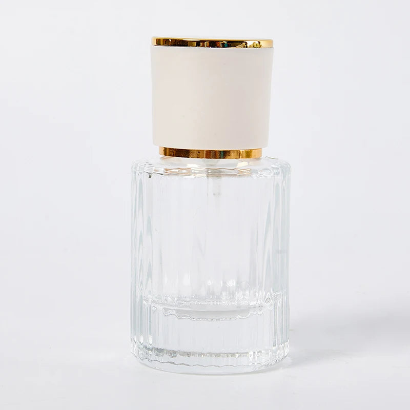 30ML 50ML Luxury Perfume Glass Spray Bottle Portable Clear Cosmetics Alcohol Atomizer High Capacity Empty Bottles Refillable