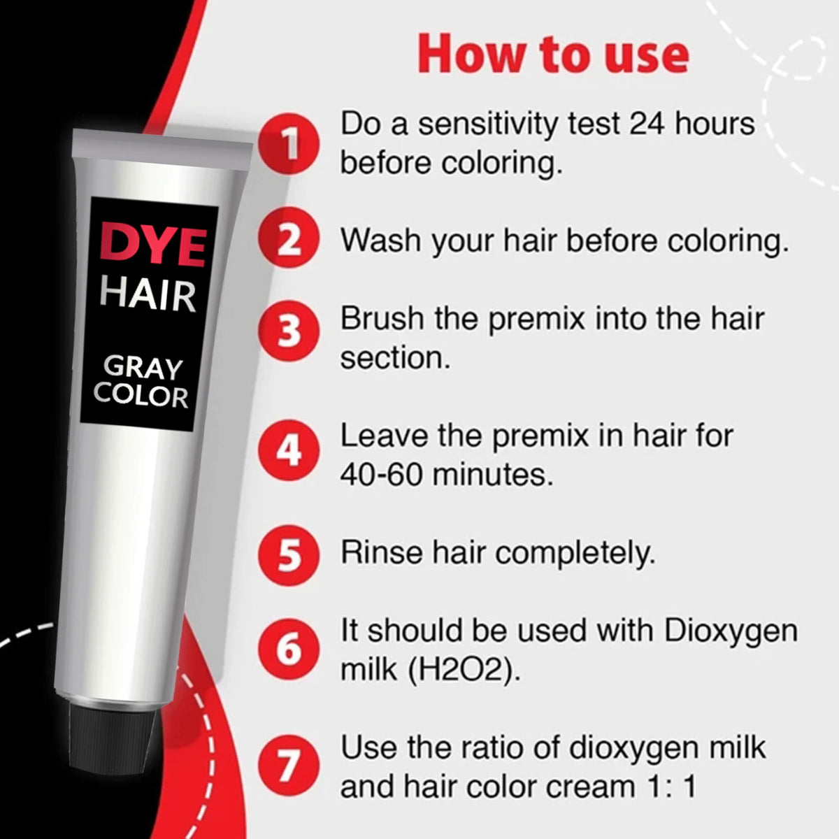 Gray Color Hair Dye Cream Unisex Smoky Gray Permanent Gentle Grandma Light Grey Silver Hair Dye Cream Natural Hair Dye Cosmetic