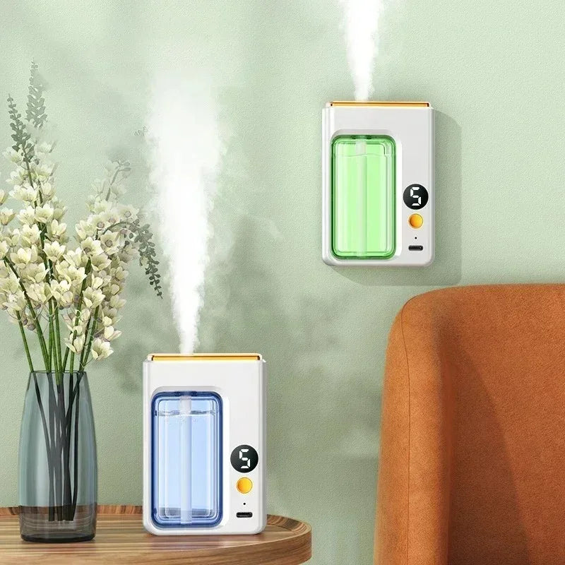 Smart Aroma Diffuser Air Purifier 5 Gears Digital Display Plant Essential Oils Wall Mount Tabletop USB Charging for Living Room