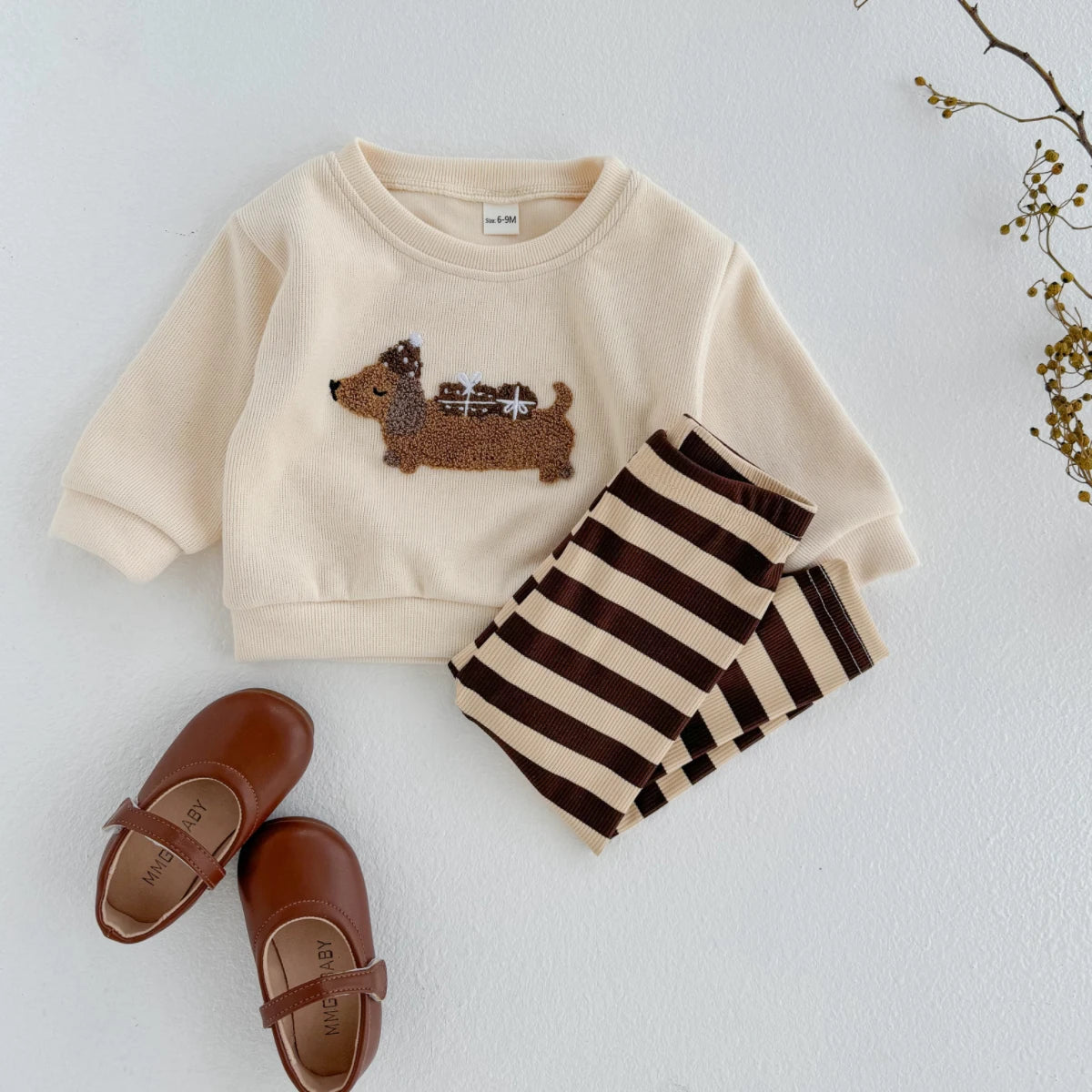 New Baby Boys Girls 2Pcs Long Sleeve Tracksuit Cartoon Puppy Top Pants Children Clothing Toddler Outfit Suit Newborn Clothes