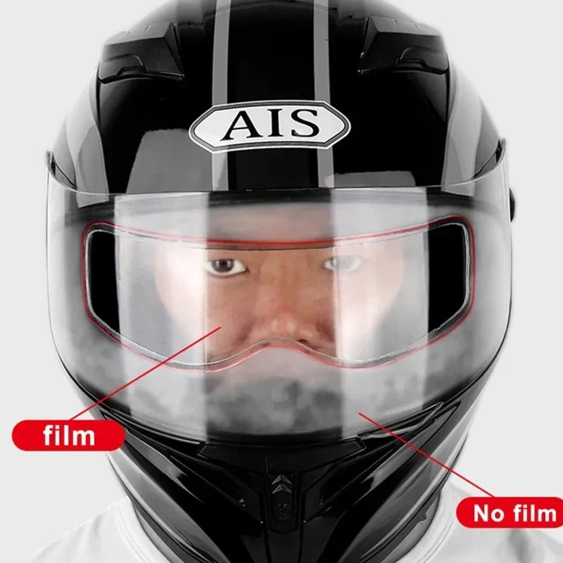 Motorcycle Helmet Anti-rain and Anti-fog Films Safety Driving Durable Nano Coating Clear Sticker Film Motorbike Accessories