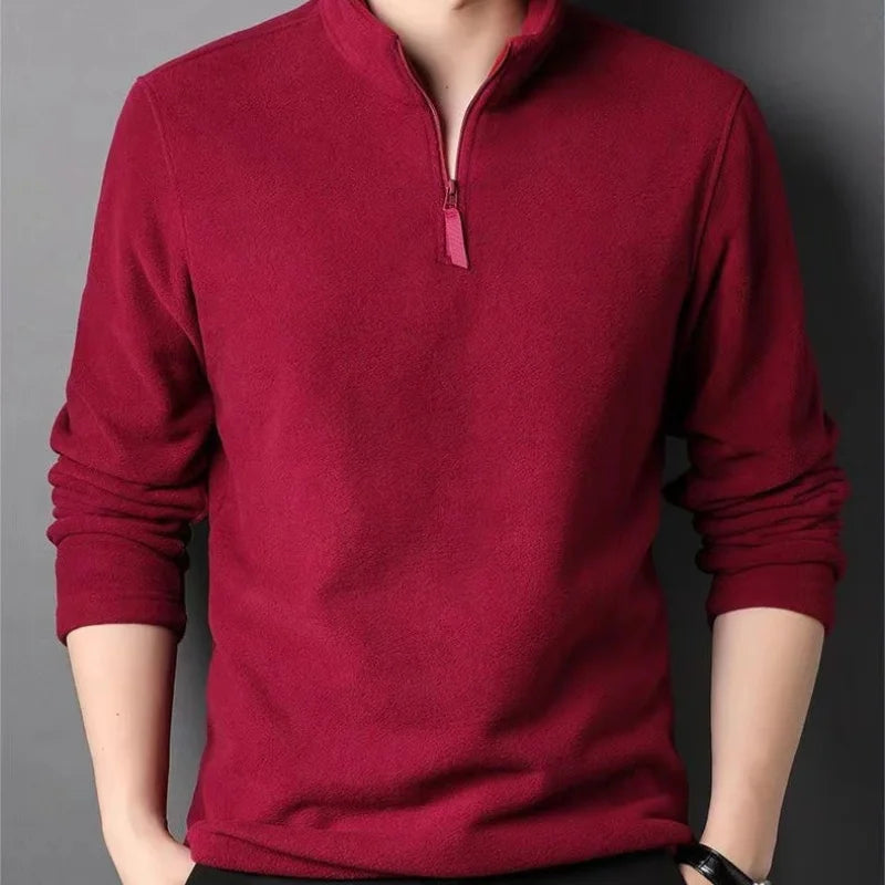 Men's Half-Zip Fleece Pullover Sweatshirt