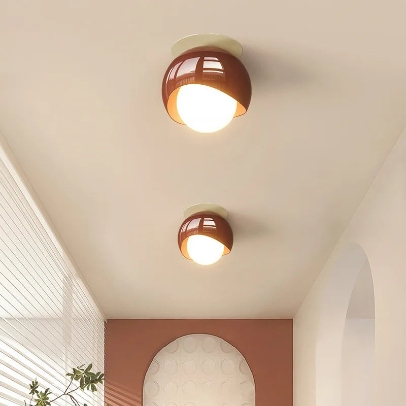IWHD Glass Iron LED Ceiling Lamp Home Lighting Aisle Restaurant Living Room Light Fixtures Modern Ceiling Lights Decoration