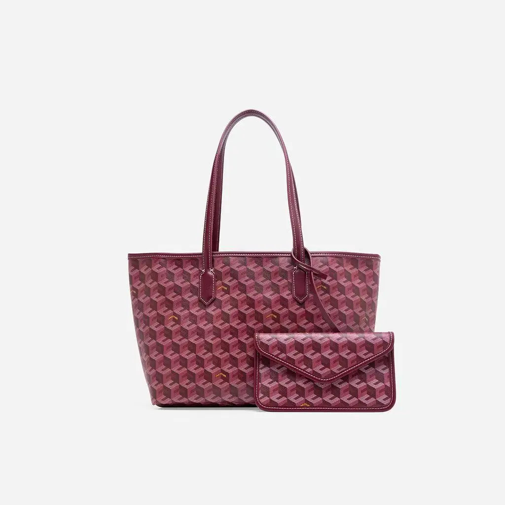 Large Capacity Geometric Print Tote Bag Fashion Women's Handbag Shopper Bag