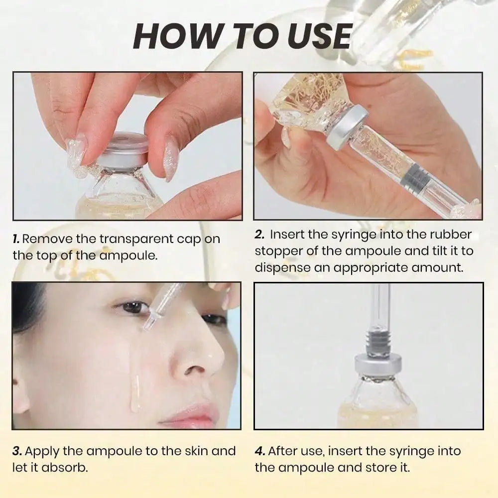 Deep Collagen Silk Peptide Facial Ampoule, Collagen Silk Peptide Facial Ampoule Serum, Dual Pentapeptide Hexapeptide Gentle Skin Essence, Improves Rough Dull Skin Texture, Practical Ladies Beauty Gift