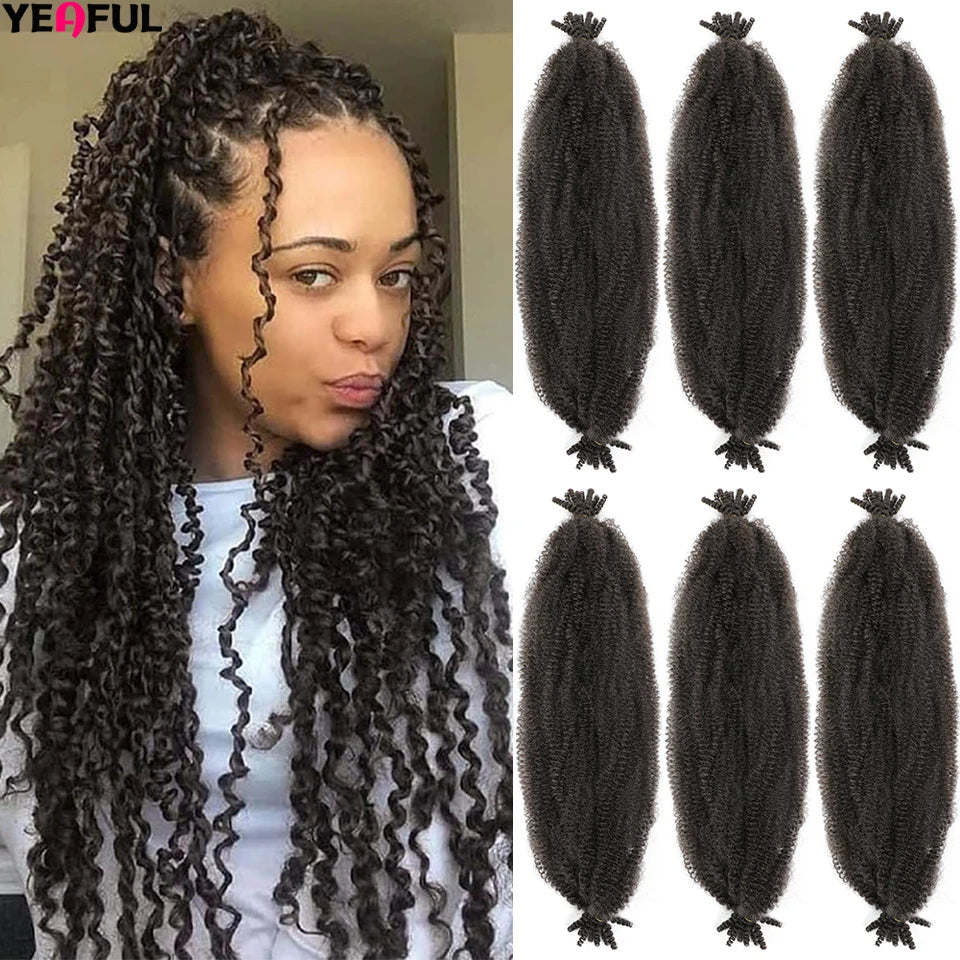 1-8 Packs Ombre Marley Twist Braiding Hair Twisted UP Kinky Twist Hair Springy Afro Twist Hair Marley Hair Extensions For Twists
