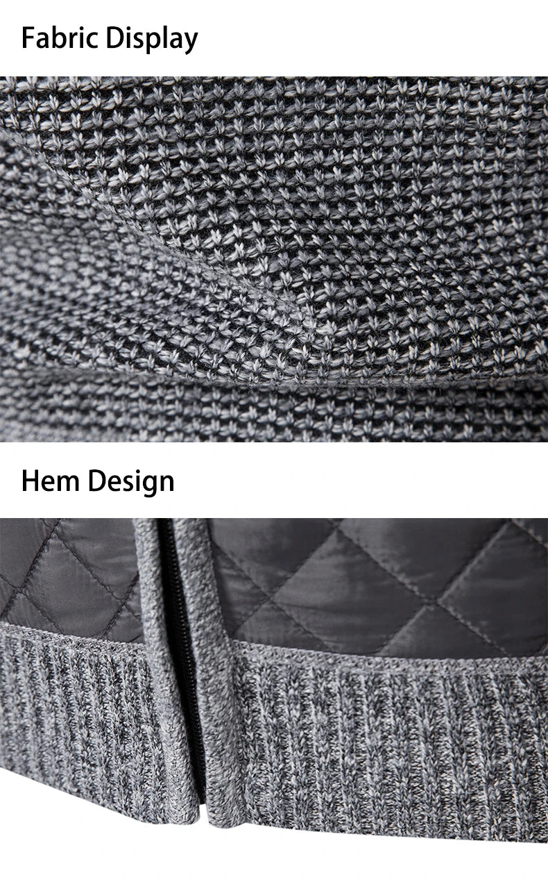 Autumn Winter Sweater Men's Loose Cardigan 2023 New Cold Cold High Neck Jumpers Patchworked Windbreaker Causal Jackets