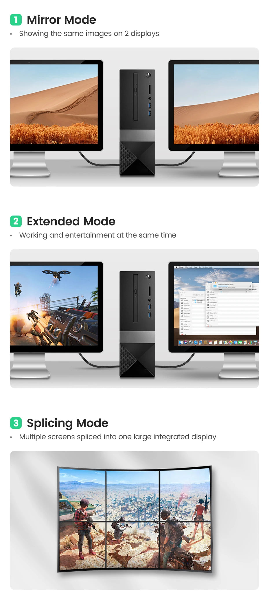 Ugreen HDMI 2.1 Cable Ultra High-speed 8K/60Hz 4K/120Hz for Xiaomi Mi Box PS5 HDMI Splitter Cable HDMI Dolby Vision 48Gbps HDMI