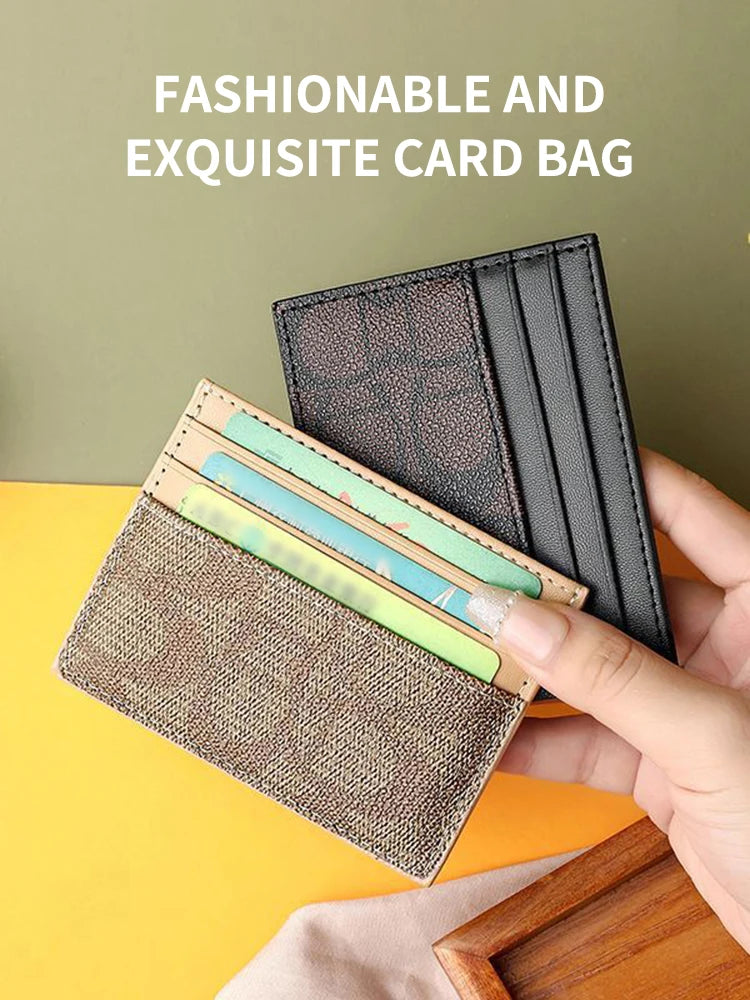 1pc RFID Blocking Card Holder, Slim & Luxury PU for Women, Multi-Slot for Cards & Cash, Compact Wallet, ID Holder, Gift Idea