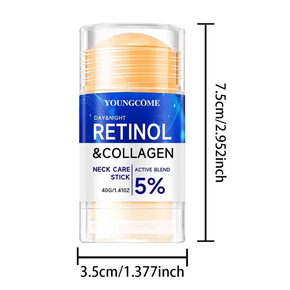 Retinol & Collagen Neck Cream Stick Eliminate Neck Fine Lines Deeply Hydrate Firming Tightening Nourishing Care Cream Stick