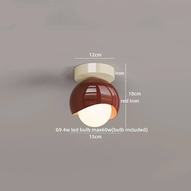 IWHD Glass Iron LED Ceiling Lamp Home Lighting Aisle Restaurant Living Room Light Fixtures Modern Ceiling Lights Decoration