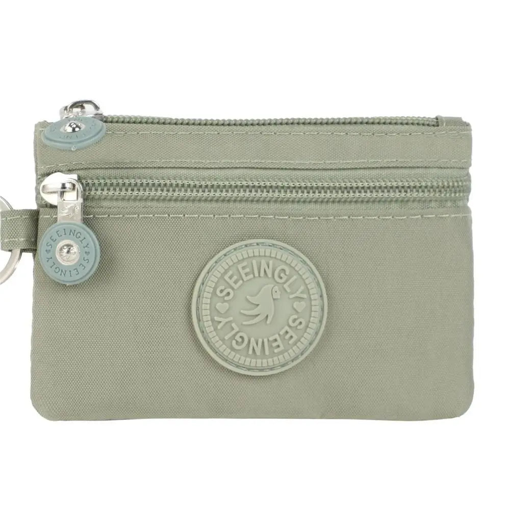 Durable Canvas Money Coin Purse Waterproof Wear-resistant Credit Card Holoder with Key Ring Wallet Money Bag Male Female