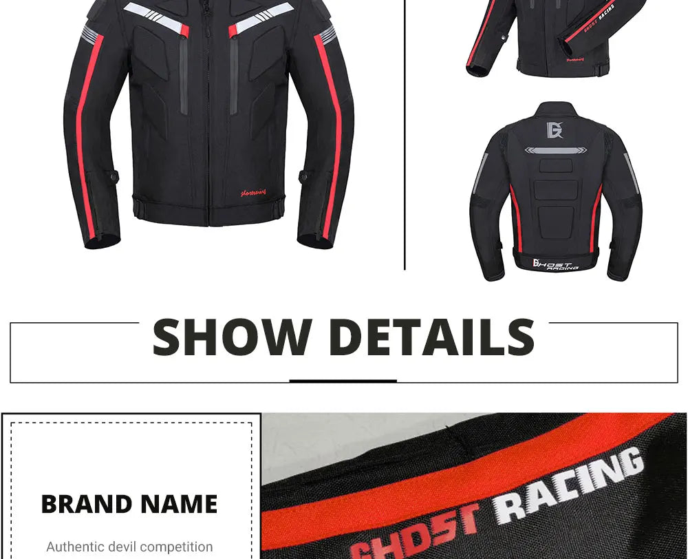 Motocross Jacket Cold-proof Waterproof Motorcycle Jacket Men Chaqueta Moto Protective Gear Motorbike Riding Jacket fit 4 Seasons