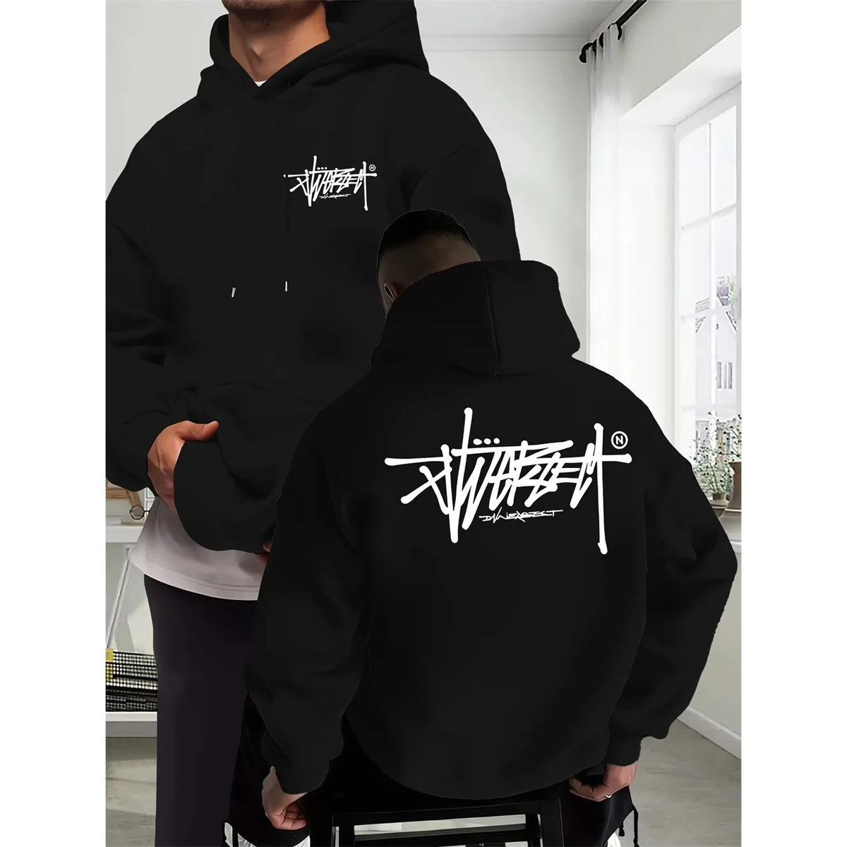 Man Hooded Sweatshirts All Season Daily Casual Sports Hoody Coats Home Outdoor Comfort Pullover Hoodies Fashion Men's Clothes