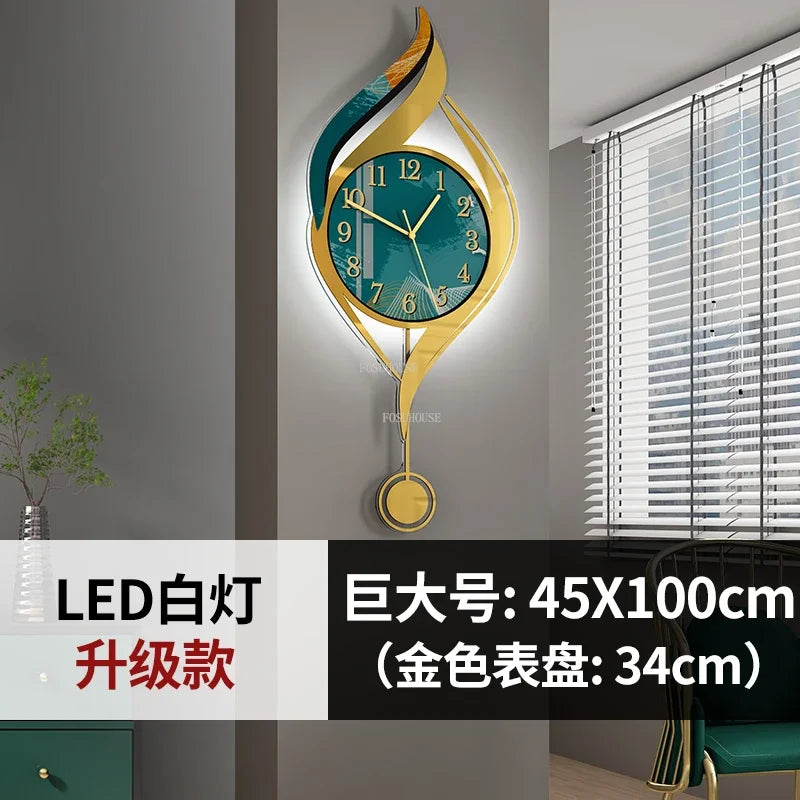 Creative Light Luxury Metal Wall Clocks Living Room Wall Clock Minimalist Modern High-end Wall Watch Nordic New Home Decoration