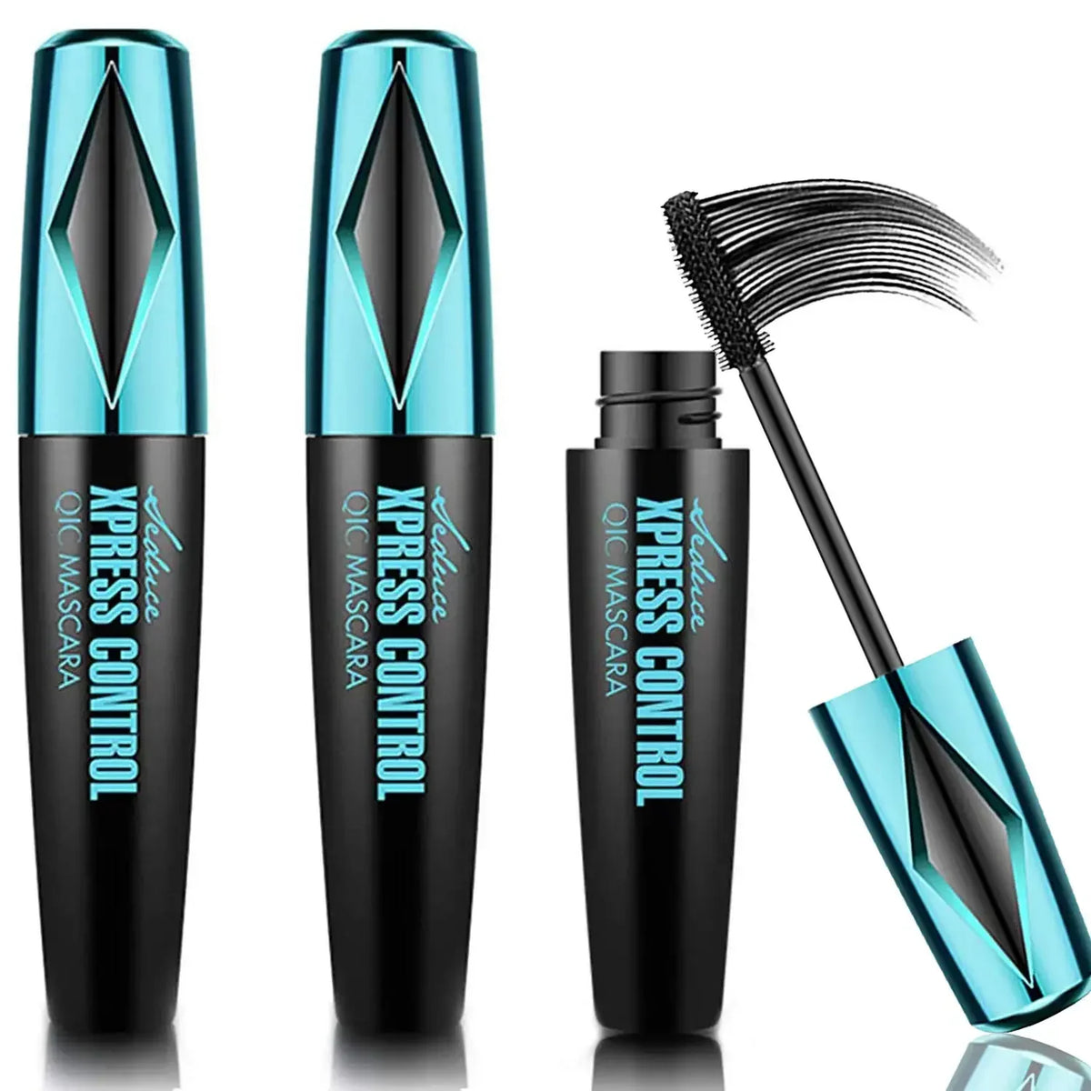 QIC 4D Silk Fiber Lash Mascara 2 in 1 Thrive Mascara Makeup Waterproof Lengthening Thickening Mascara VIBELY 4D