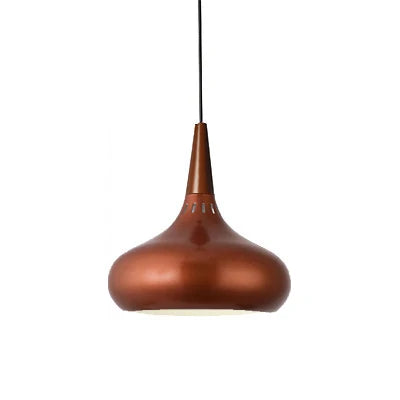 GEW Nordic Modern Funnel Pendant Light Wood Aluminum E27 Multi Color Hanging Lamp for Dining Kitchen Island Bedside