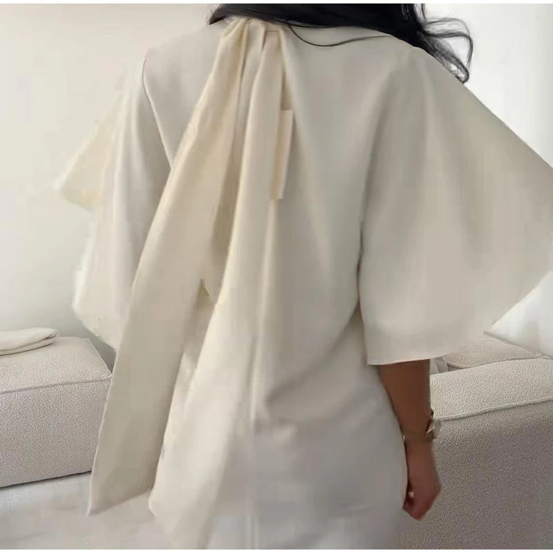 Women Solid Satin Maxi Dress High Neck Batwing Sleeve Loose Fit Front Slit Dresses Lady 2026 Summer Elegant Evening Party Outfit