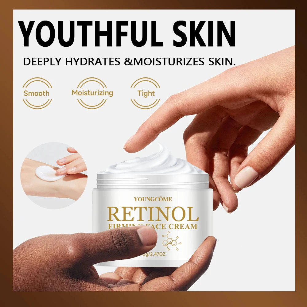  Retinol Firming Face Cream Moisturiser Facial Anti Aging Smooth Skin Repair Fade Fine Line Wrinkle Remover Face Cream