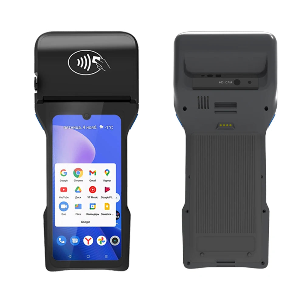 Android 13/14 Handheld POS Terminal PDA Printer 58/80mm Portable Receipt Thermal Printer NFC All-In-One POS System Ticket Maker