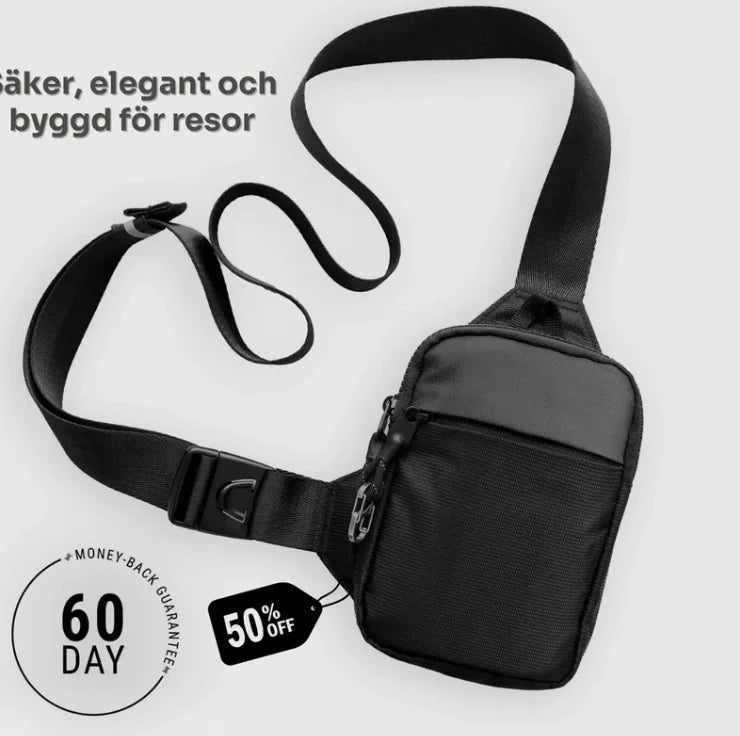 Fashionable Mini Crossbody Bag New Anti-Theft Brush Nylon Sling Bag with Golden Anti-Theft Buckle for Both Men And Women