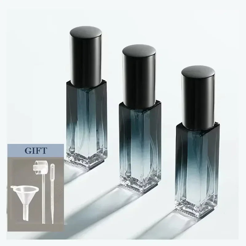 3PCS 5ML 10ML Mini Perfume Spray Bottles Glass Refillable Bottle Portable Travel Oil Liquid Cosmetic Container Perfume Atomizer