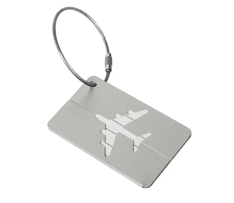 1PC Aluminium Alloy Luggage Tags Fashion Metal Women Men Travel Luggage Suitcase Address Name Label Holder Travel Accessories