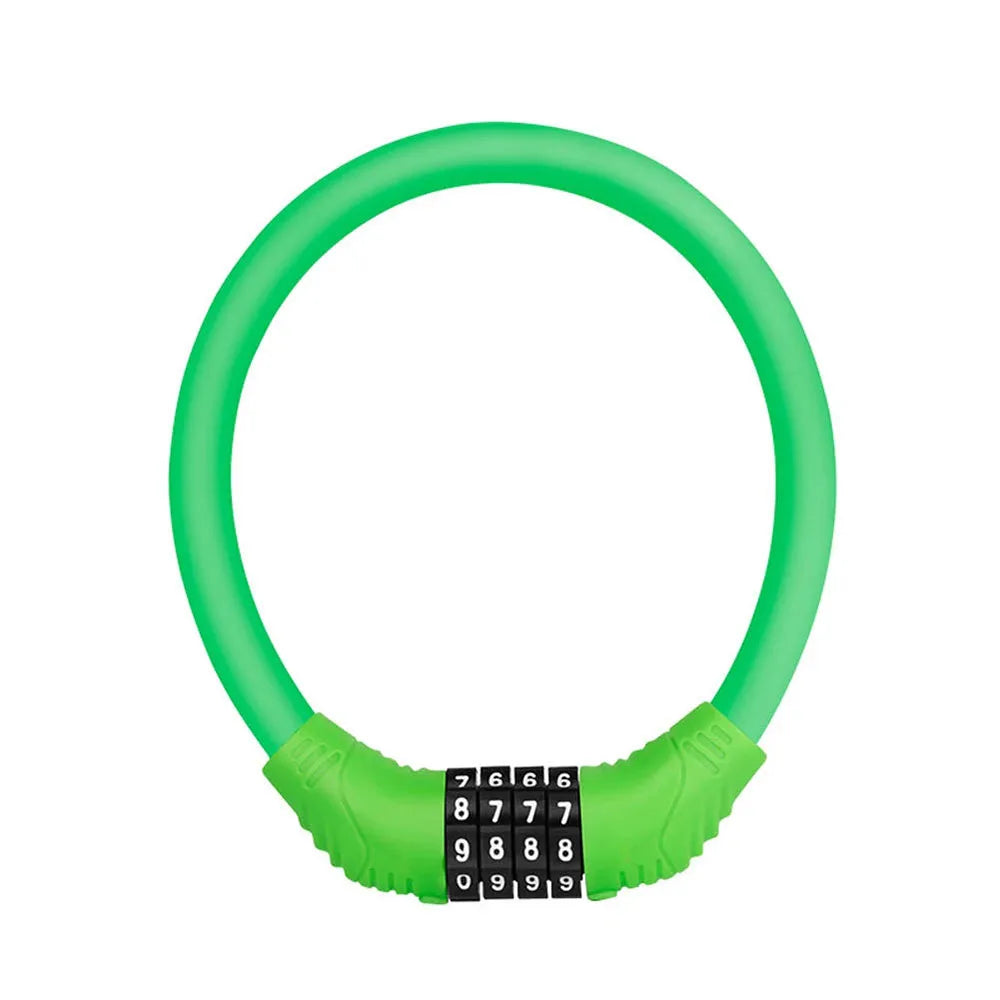 4 Digital Code Anti-Theft Bicycle Cable Lock Stainless Steel Security Locks Portable Combination Code Padlock