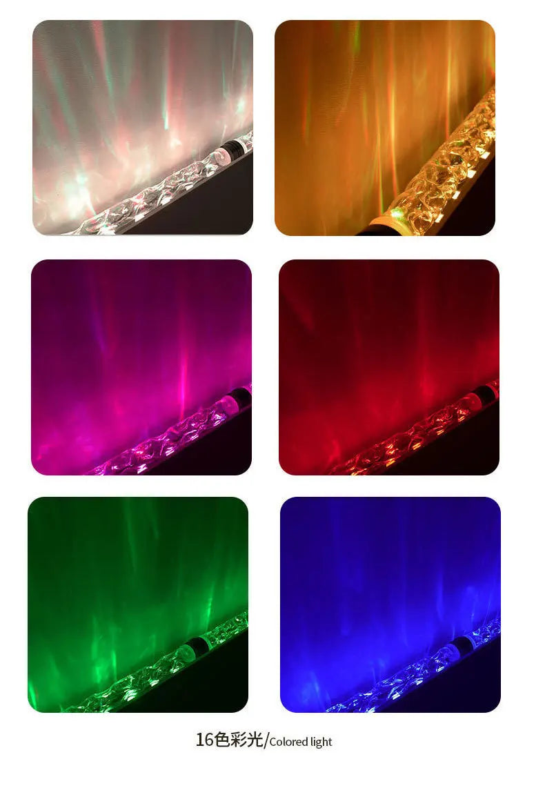 3D Dynamic Water Ripple Light Wall Washing Atmosphere Water Pattern Light Living Room Commercial KTV Background Decoration