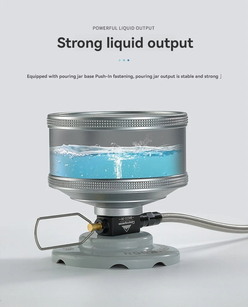 BKZ21-20 Outdoor Picnic Camping Inverted Canister Compatible Gas Stove Extension Tube with Valve
