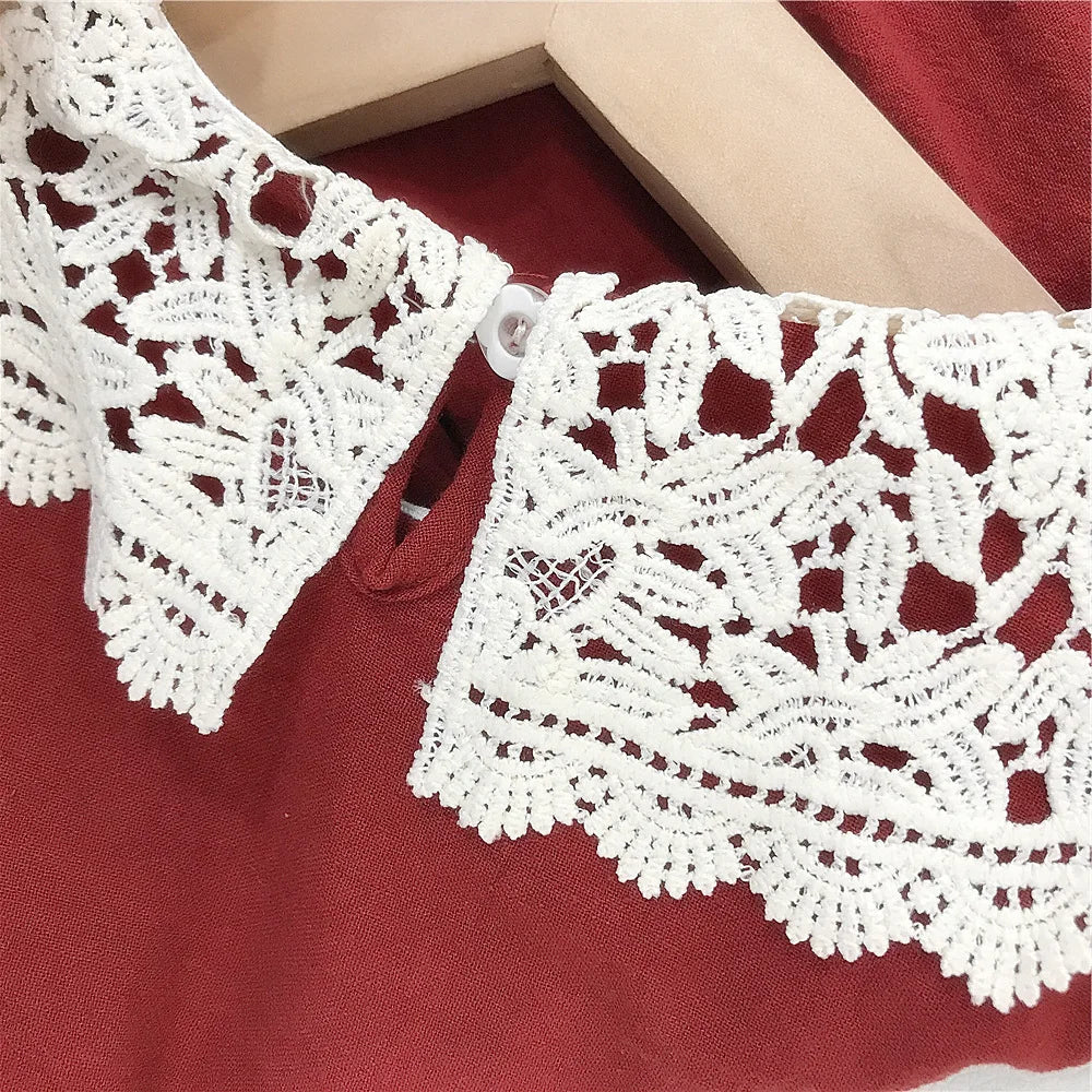 Spring Autumn Princess Dress For Girls Lace Floral Girls' Dresses Casual Long Sleeve Baby Girl Dress Clothing Children Costume