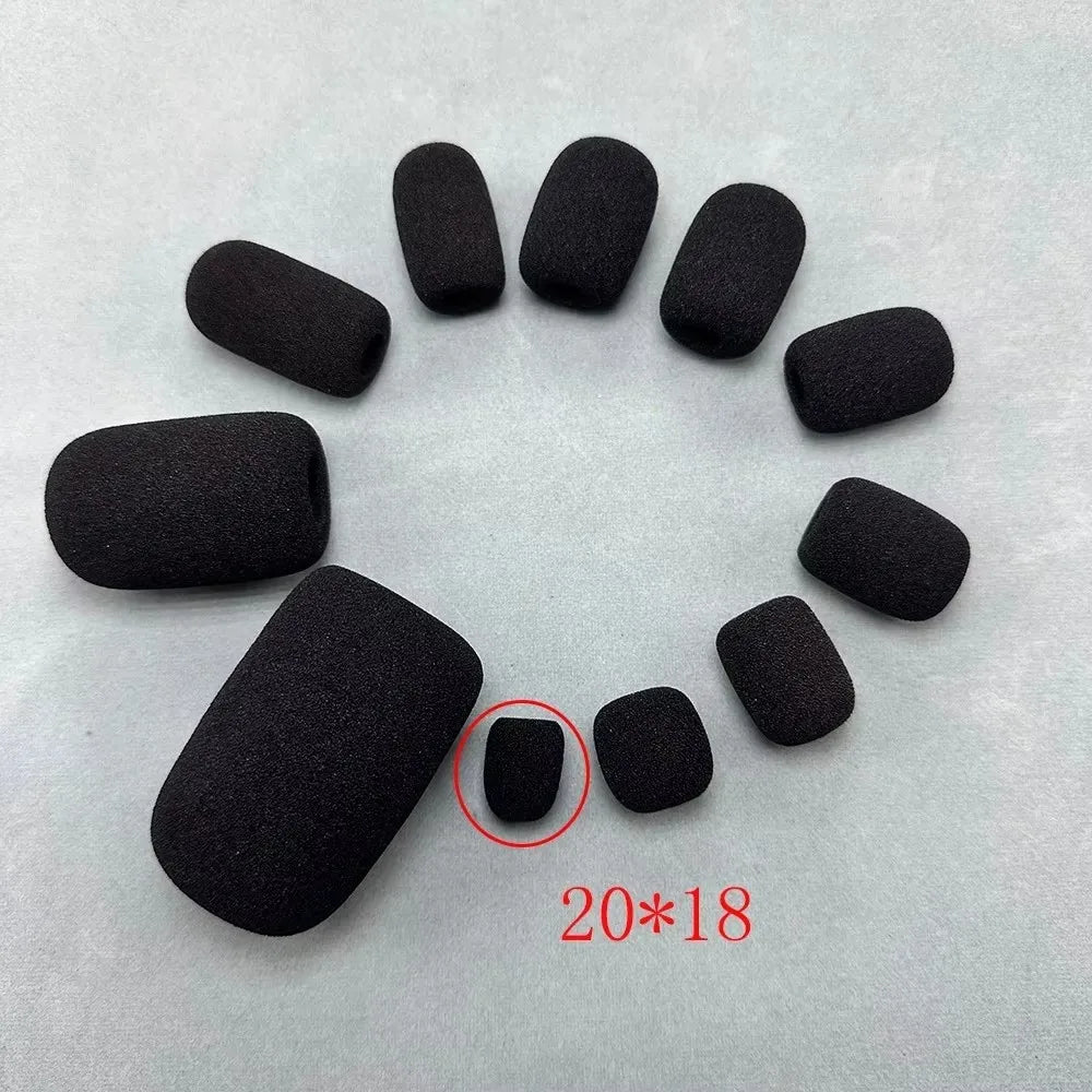 Microphone Cover Headset Replacement Foam Telephone Headphone Mic Case Microphone Windscreen Windshied Sponge 10Pcs