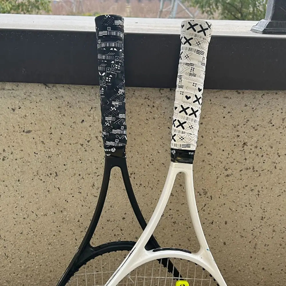Black White Badminton Racket Overgrips Soft Matte Self-adhesive Non-Slip Grip Tape Shock Absorption Fishing Rod Over Grips