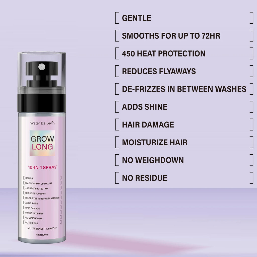 100ml, 10 in 1 Long Hair Care Spray, Innovative Technology for Comprehensive Care, Creating a Natural Lotus-Like Feel, Gentle Spray to Address Various Hair Issues
