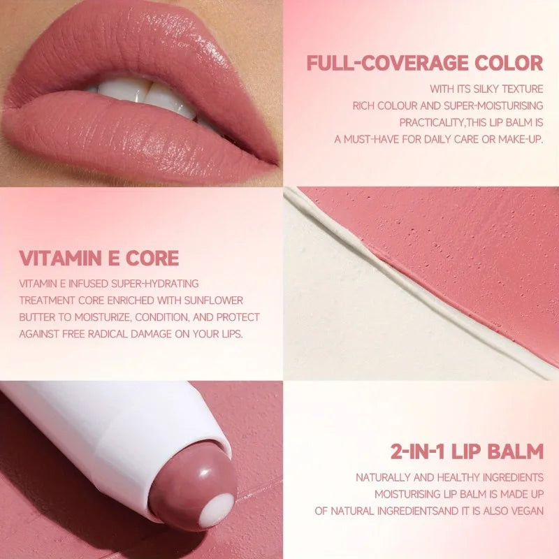 PECOLOVERS Waterproof Lipstick for Women - Long-Lasting, Moisturizing Gloss with Natural Finish, Suitable for All Skin Types