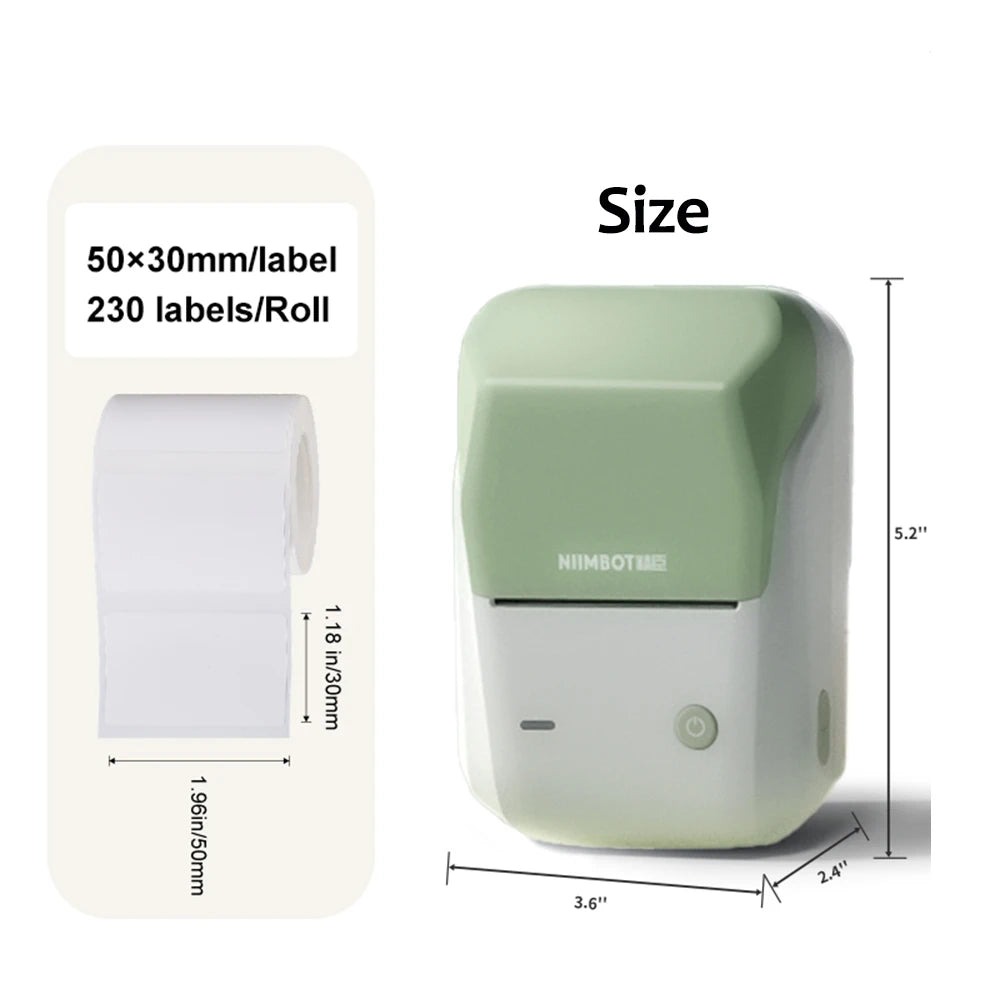 Niimbot B1/B1 PRO Thermal Label Printer Wireless Self-adhesive Bluetooth Inkless Label Maker for Business Price-Tag Sticker