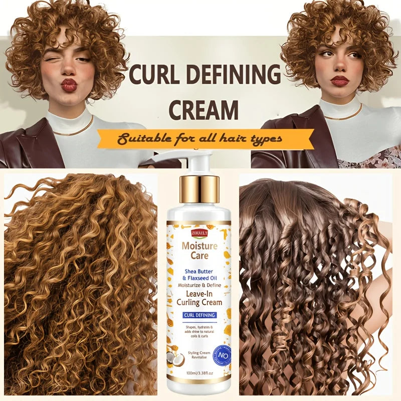 ZORAELY Curl-Defining Cream – leaves hair shiny and smooth, creating a natural, effortless curly look. 100ml