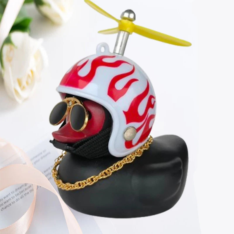 Car Broken Wind Helmet Small Yellow Duck Car Decoration Accessories Wind-breaking Wave-breaking Duck Cycling Decor Goods Gift