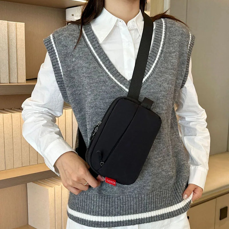 New Nylon Chest Bags Banana Bag For Women Sling Crossbody Waist Pack Unisex Waist Bag Casual Fanny Packs High Quality Belt Bag