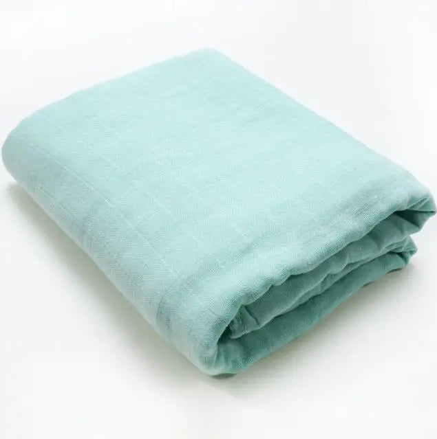 120x120cm Bamboo Baby Swaddle Blankets Solid Plain Color Baby Blankets Newborn Cotton Gauze Blanket Muslin Baby Bath Towel