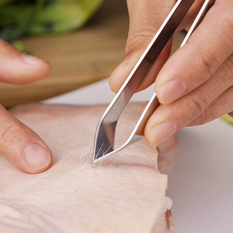 Stainless Steel Fish Bone Tweezers – Kitchen Tool