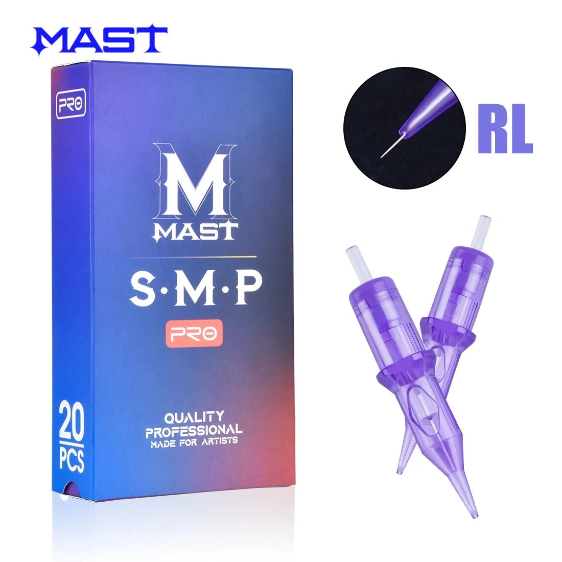 Mast PRO SMP Tattoo Cartridge Needles PMU Art Makeup Needle 1RL 3RL Round Liner Permanent Makeup for Eyeliner Lip Tattoo Supply