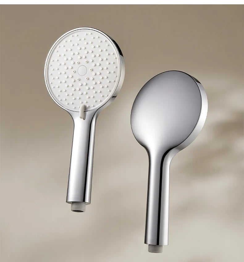 Household Silver Bathroom Shower Set MultiFunction Gray Rainfall Showers Hot and Cold Water Bathtub Shower Faucet Set Hotel