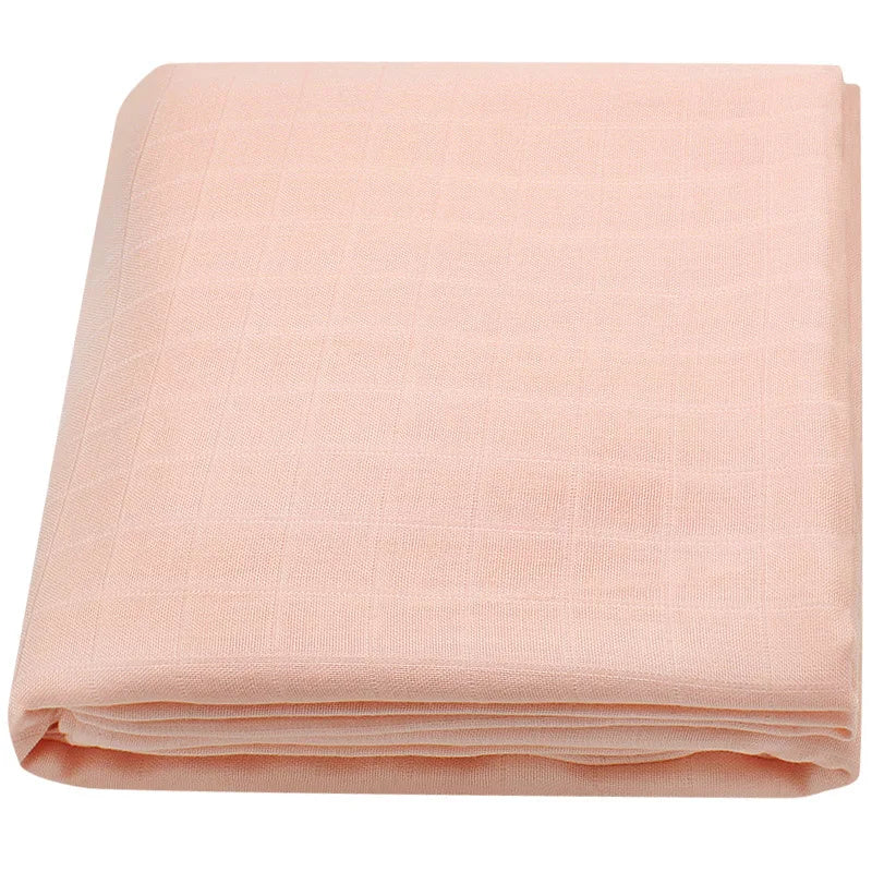120x120cm Bamboo Baby Swaddle Blankets Solid Plain Color Baby Blankets Newborn Cotton Gauze Blanket Muslin Baby Bath Towel