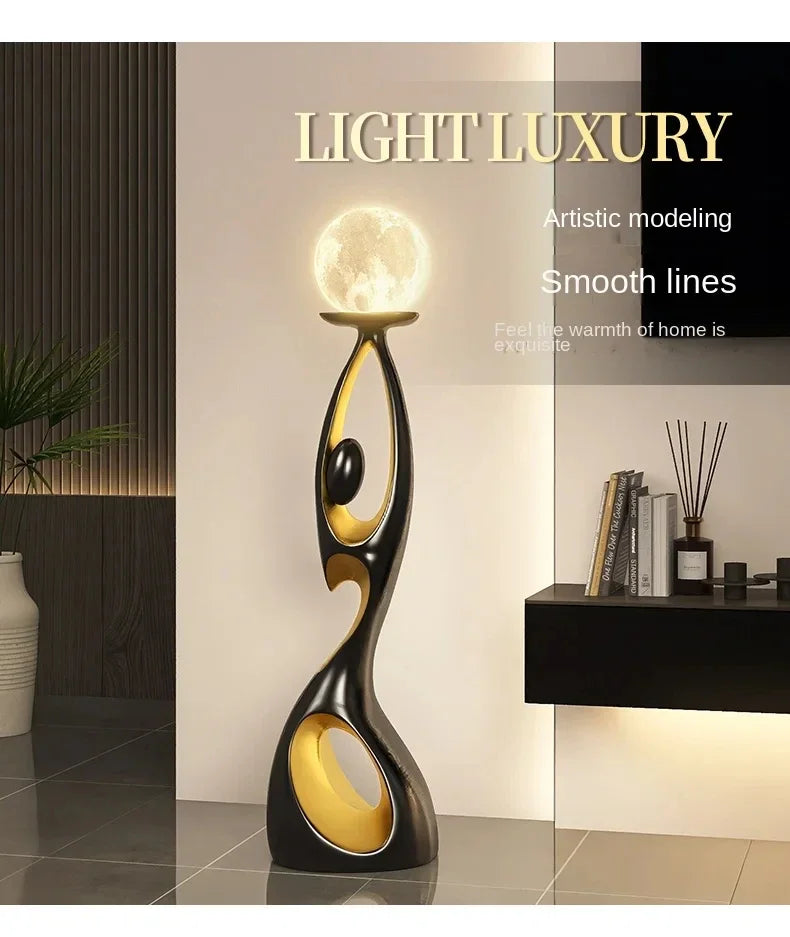 NEW Home Decoration Art Light Luxury Creative Living Room TV Cabinet Floor Decoration Night Glow Resin Sculpture LED Floor Lamp