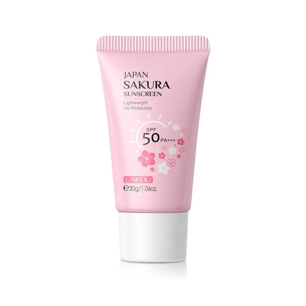 LAIKOU Japan Sakura Sunscreen SPF 50+ Brightening Sunblock Cream Face Body Moisturizing Isolating UV Protector 30g