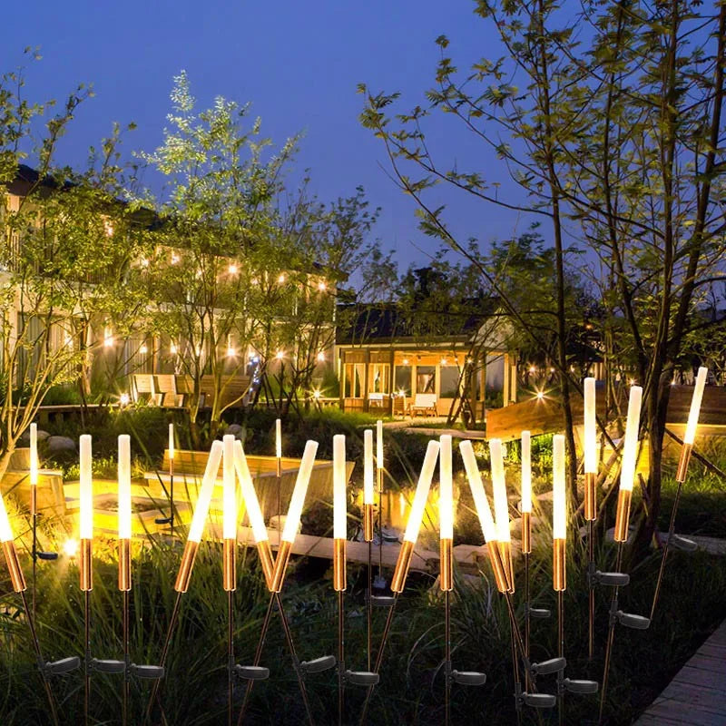 Solar reed lights, outdoor waterproof garden lights, outdoor landscape lights, decorative lights, park lawn lights