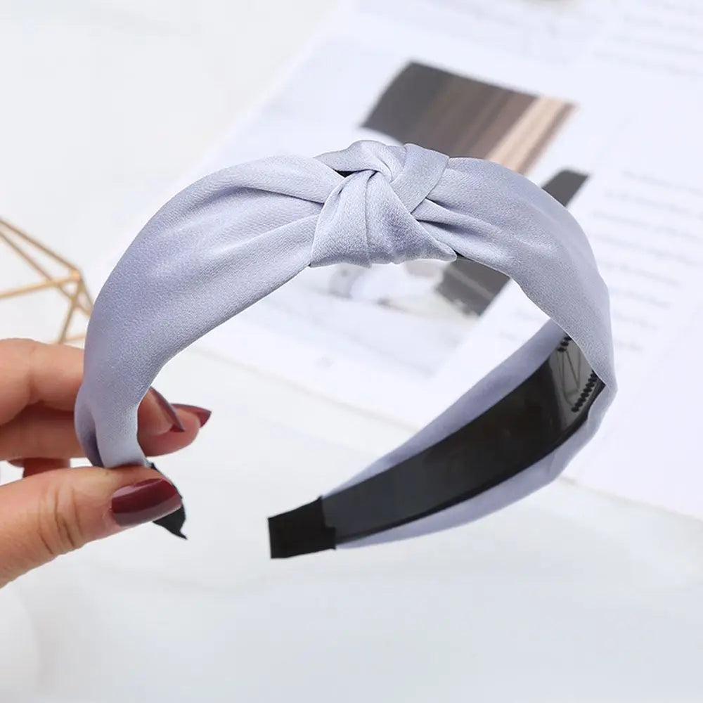Women Girls Wide Top Knot Hair Bands Headdress Solid Color Cloth Headband Bezel Girls Hairband Hair Hoop Female Hair Accessories